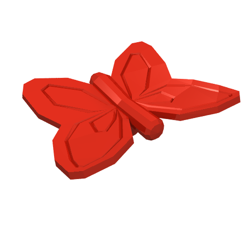 Belville / Scala, Insect, Butterfly Red