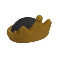 Hat, Crown with Black Top print Perlgold