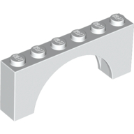 Brick Arch 1 × 6 × 2 - Thick Top with Reinforced Underside