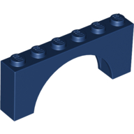 Brick Arch 1 × 6 × 2 - Thick Top with Reinforced Underside Dark Blue