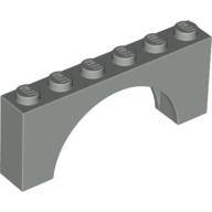 Brick Arch 1 × 6 × 2 - Thick Top with Reinforced Underside Hellgrau