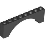 Stein Bogen 1 × 8 × 2 Schwarz