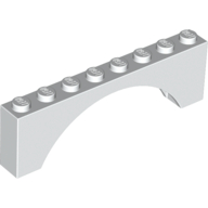 Stein Bogen 1 × 8 × 2 Weiß