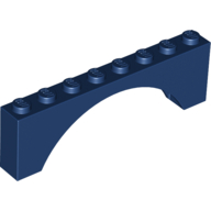 Brick Arch 1 × 8 × 2 Dark Blue