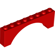 Stein Bogen 1 × 8 × 2 Rot