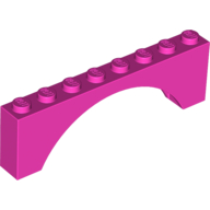 Stein Bogen 1 × 8 × 2 Dunkelrosa
