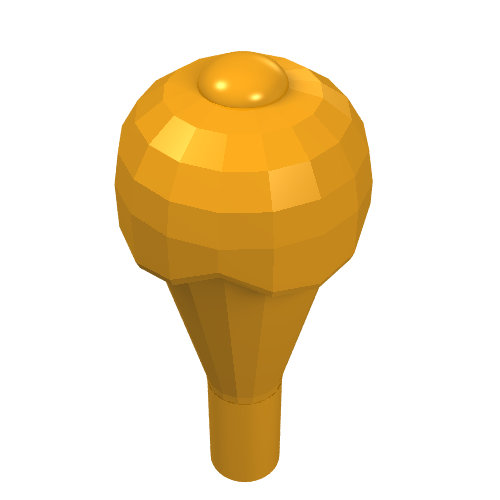 Food Ice Cream Cone with Ice Cream Medium Orange
