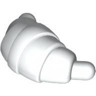Food Croissant - Rounded Ends White
