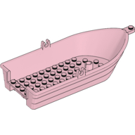 Boat / Rowing Boat 18 × 8 × 2 1/3 with Oarlocks Pink