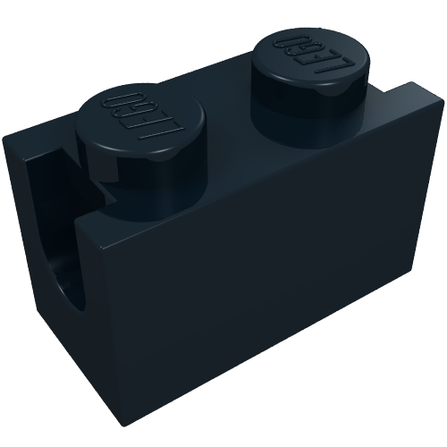 Brick Special 1 × 2 with Digger Bucket Arm Holder Schwarz