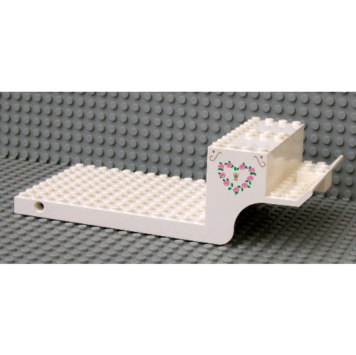 Belville, Vehicle Base, Horse Carriage with Crown and Flower Heart Print White