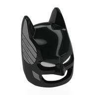 Mask, Batman Cowl with White Eyes pattern with Silver Plating print Schwarz