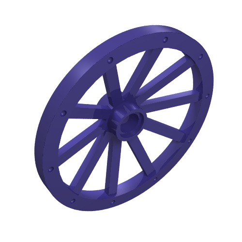 Wheel Wagon Huge (43mm D.) Dunkellila