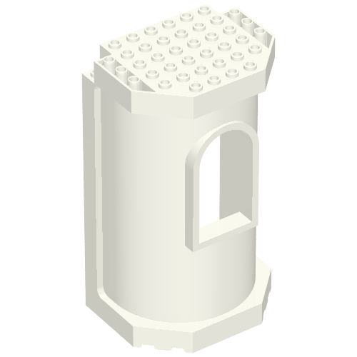 Belville Wall 6 × 8 × 12 - Tower with Window Weiß