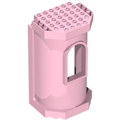 Belville Wall 6 × 8 × 12 - Tower with Window Bright Pink