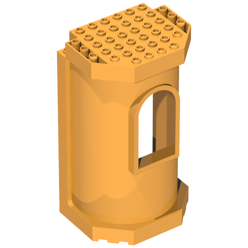 Belville Wall 6 × 8 × 12 - Tower with Window Mittelorange