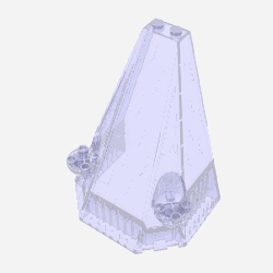 Roof / Tower 6 × 8 × 9 Glitter Trans-Purple