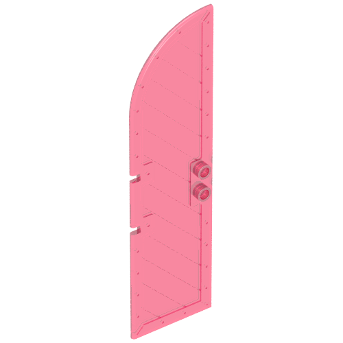 Door 1 × 4 × 11 1/3 Arched Top Glitter Trans-Dark Pink