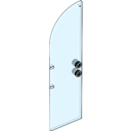 Door 1 × 4 × 11 1/3 Arched Top Trans-Medium Blue