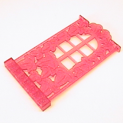 Belville, Wall, 1 × 8 × 12 with Ivy and Window Glitter Trans-Dark Pink