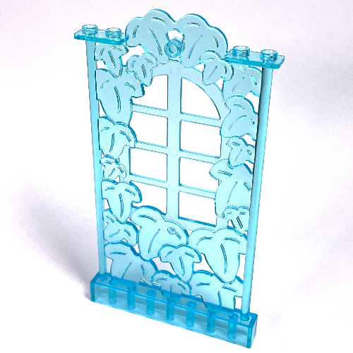 Belville, Wall, 1 × 8 × 12 with Ivy and Window Trans-Light Blue