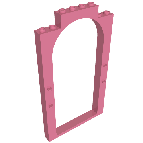 Door Frame Arched 1 × 8 × 12 Medium Dark Pink