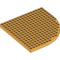 Stein rund Ecke 16 × 16 Hellorange