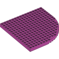 Stein rund Ecke 16 × 16 Magenta