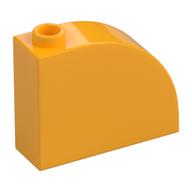 Brick Curved 1 × 3 × 2 Bright Light Orange