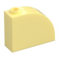 Brick Curved 1 × 3 × 2 Bright Light Yellow