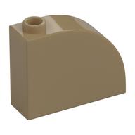 Brick Curved 1 × 3 × 2 Dark Tan