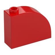Brick Curved 1 × 3 × 2 Red