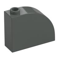 Brick Curved 1 × 3 × 2 Dark Gray