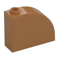 Brick Curved 1 × 3 × 2 Medium Nougat