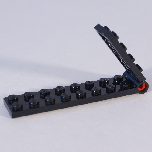 Hinge Plate 2 × 9 with Hole in between 4 Studs in Black