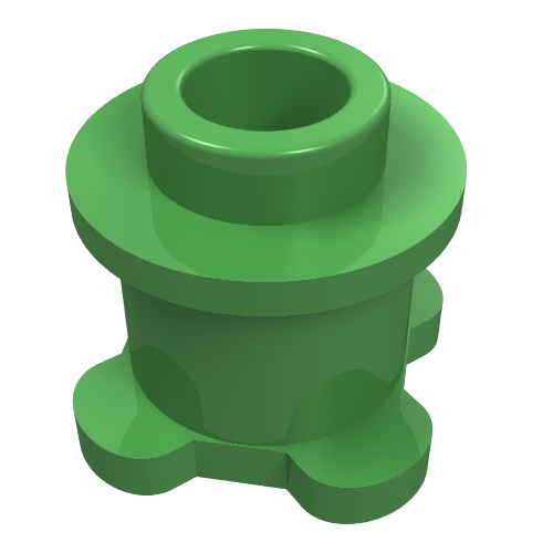 Belville / Scala, Brick Round 1 × 1 × 2/3 Round Bright Green