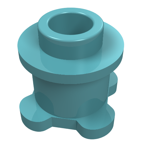 Belville / Scala, Brick Round 1 × 1 × 2/3 Round Light Turquoise