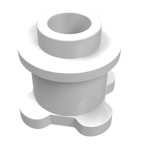 Belville / Scala, Brick Round 1 × 1 × 2/3 Round White
