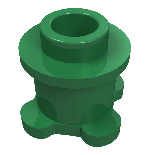 Belville / Scala, Brick Round 1 × 1 × 2/3 Round Green