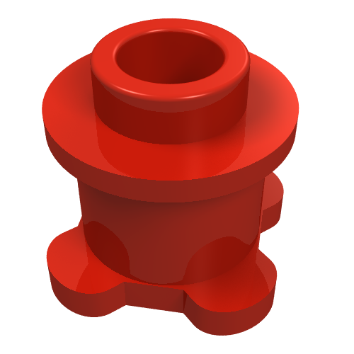 Belville / Scala, Brick Round 1 × 1 × 2/3 Round Red