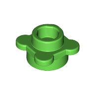 Plant, Flower, Plate Round 1 × 1 with 4 Petals