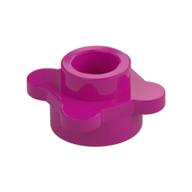 Plant, Flower, Plate Round 1 × 1 with 4 Petals Magenta