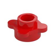 Plant, Flower, Plate Round 1 × 1 with 4 Petals Red