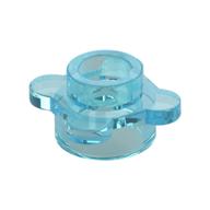 Plant, Flower, Plate Round 1 × 1 with 4 Petals Trans-Light Blue