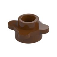 Plant, Flower, Plate Round 1 × 1 with 4 Petals Reddish Brown