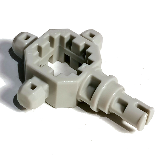 Znap Connector 3 × 3 - 3 way with Pin Light Gray