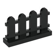Picket Fence 1 × 4 × 2 Schwarz