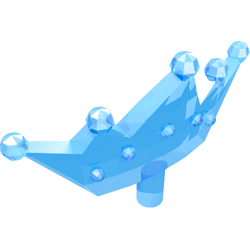 Headwear Accessory Crown / Tiara Trans-Medium Blue