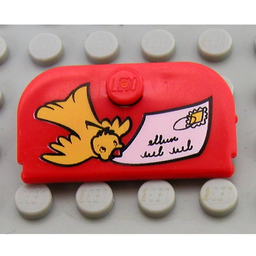 Mailbox Door 4 × 4 with Bird and Envelope Print Rot