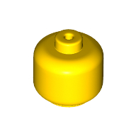 Minifig Head Baby / Toddler with Neck [PLAIN] Gelb